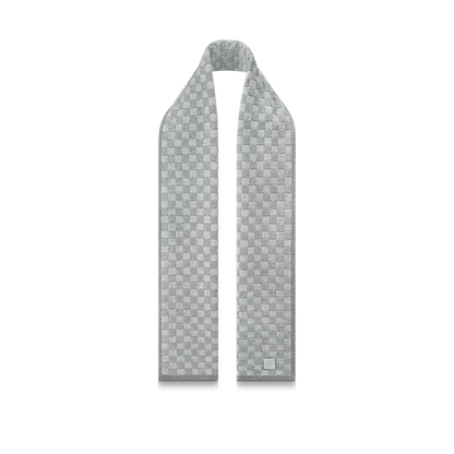 Bonnet et Écharpe Néo Petit Damier Gris