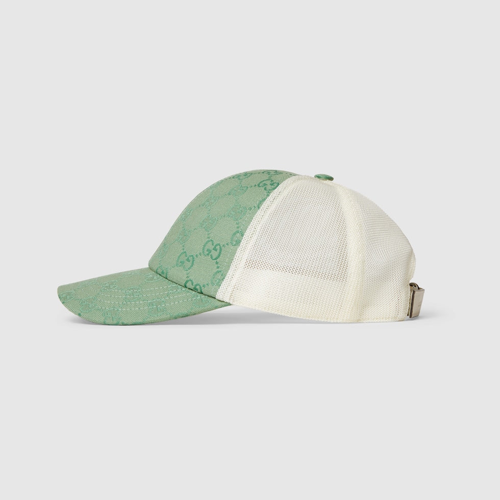 CASQUETTE EN TOILE ORIGINAL GG VERT BLANC