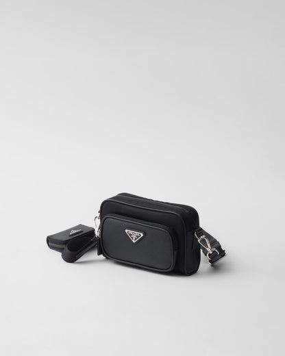 Sac porté épaule en Re-Nylon et cuir Saffiano