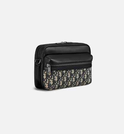 Sac Messenger zippé Rider 2.0 Noir et Beige