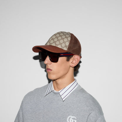 CASQUETTE EN TOILE GG MONOGRAM maron
