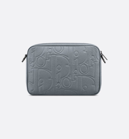Triple Pouch Saddle Cuir Gris