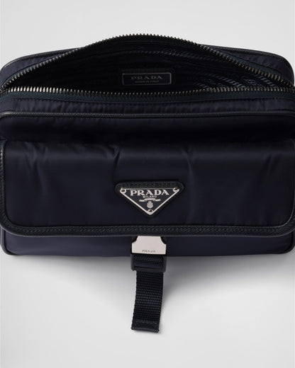 Sac porté épaule en Re-Nylon et cuir Saffiano