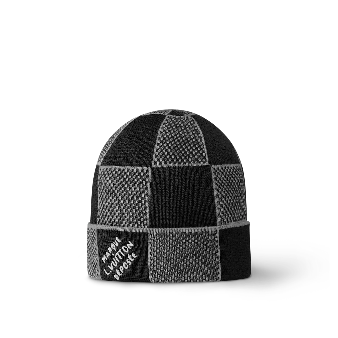 Bonnet et Écharpe Damier Heritage Noir