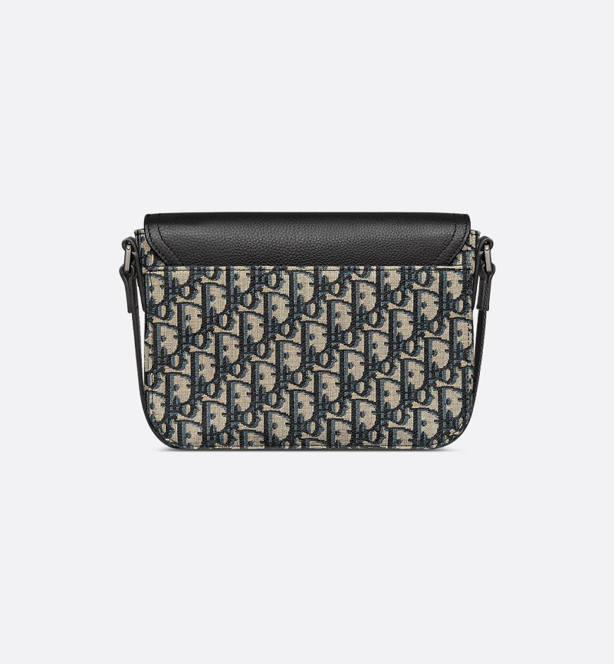 Sac Messenger à rabat Saddle Small Noir et Beige