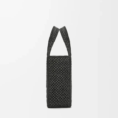LOEWE - Petit  Font Tote en raphia Noir