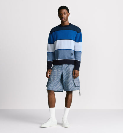 Bermuda cargo Dior Oblique
Twill de coton mélangé bleu