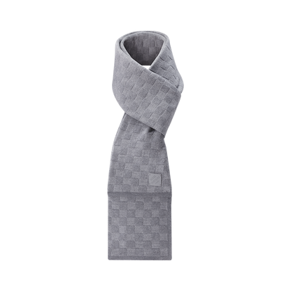 Bonnet et Écharpe Néo Petit Damier Gris