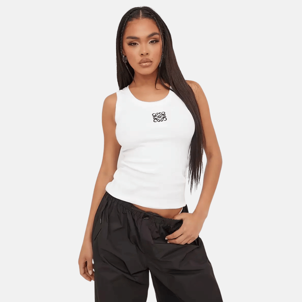 LOEWE - Débardeur Anagram en coton Blanc