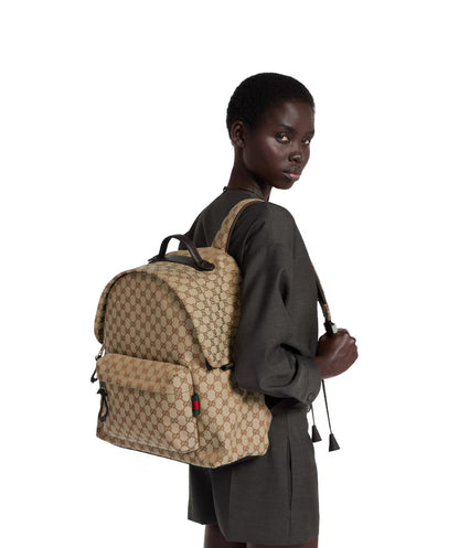 Sac à dos en toile GG moyen format