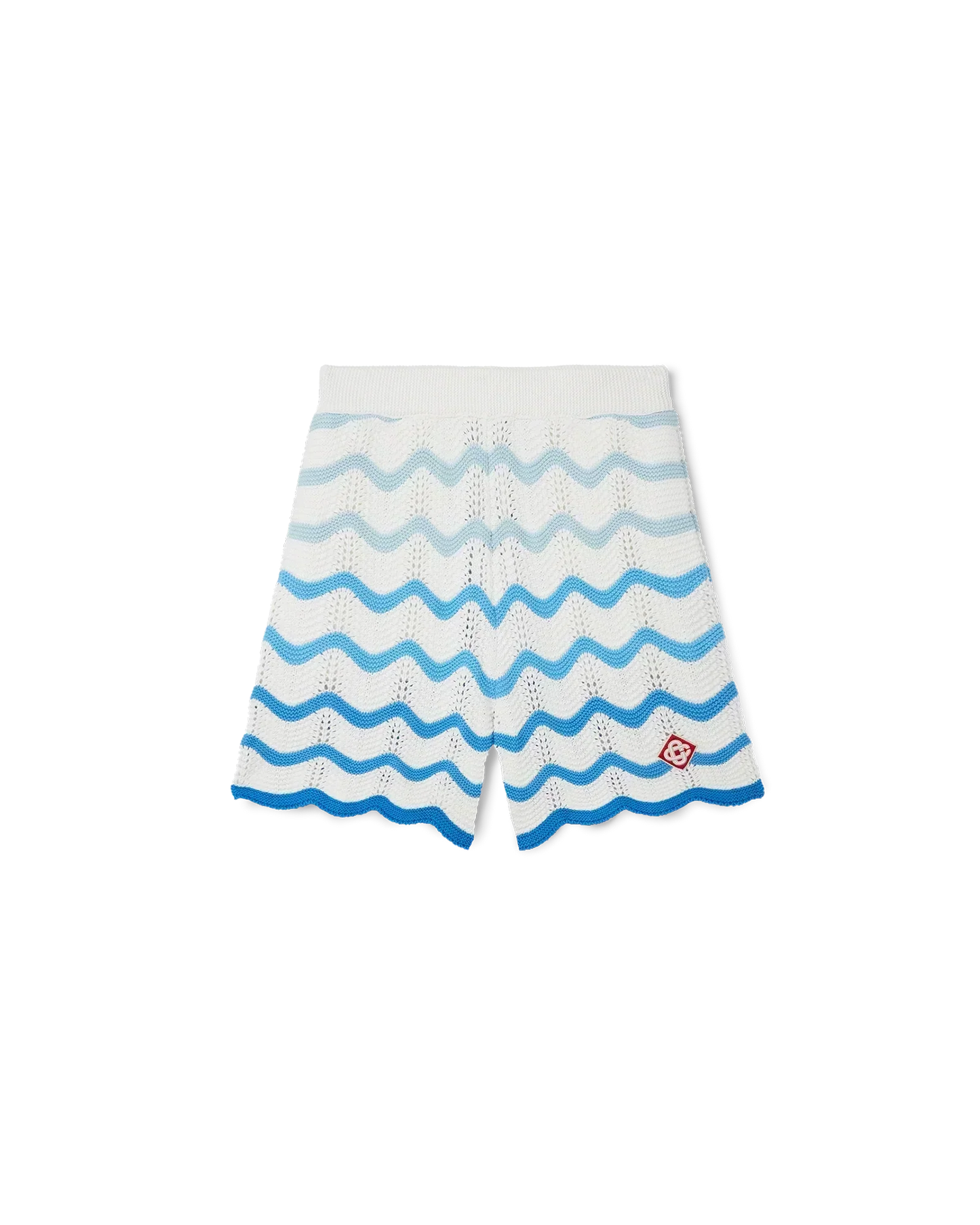 Wavy Gradient Crochet Shorts