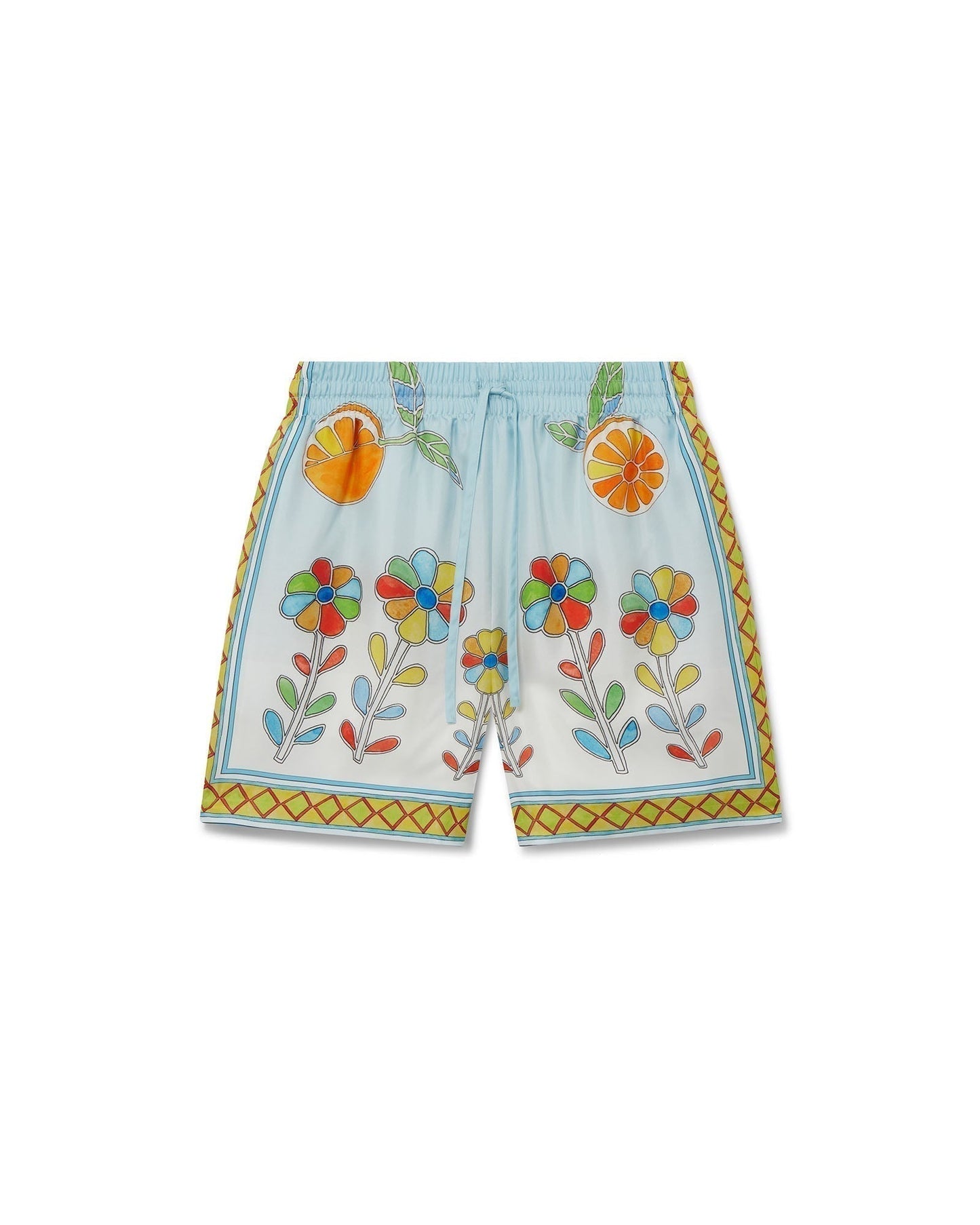 Yoruba Flowers Silk Shorts