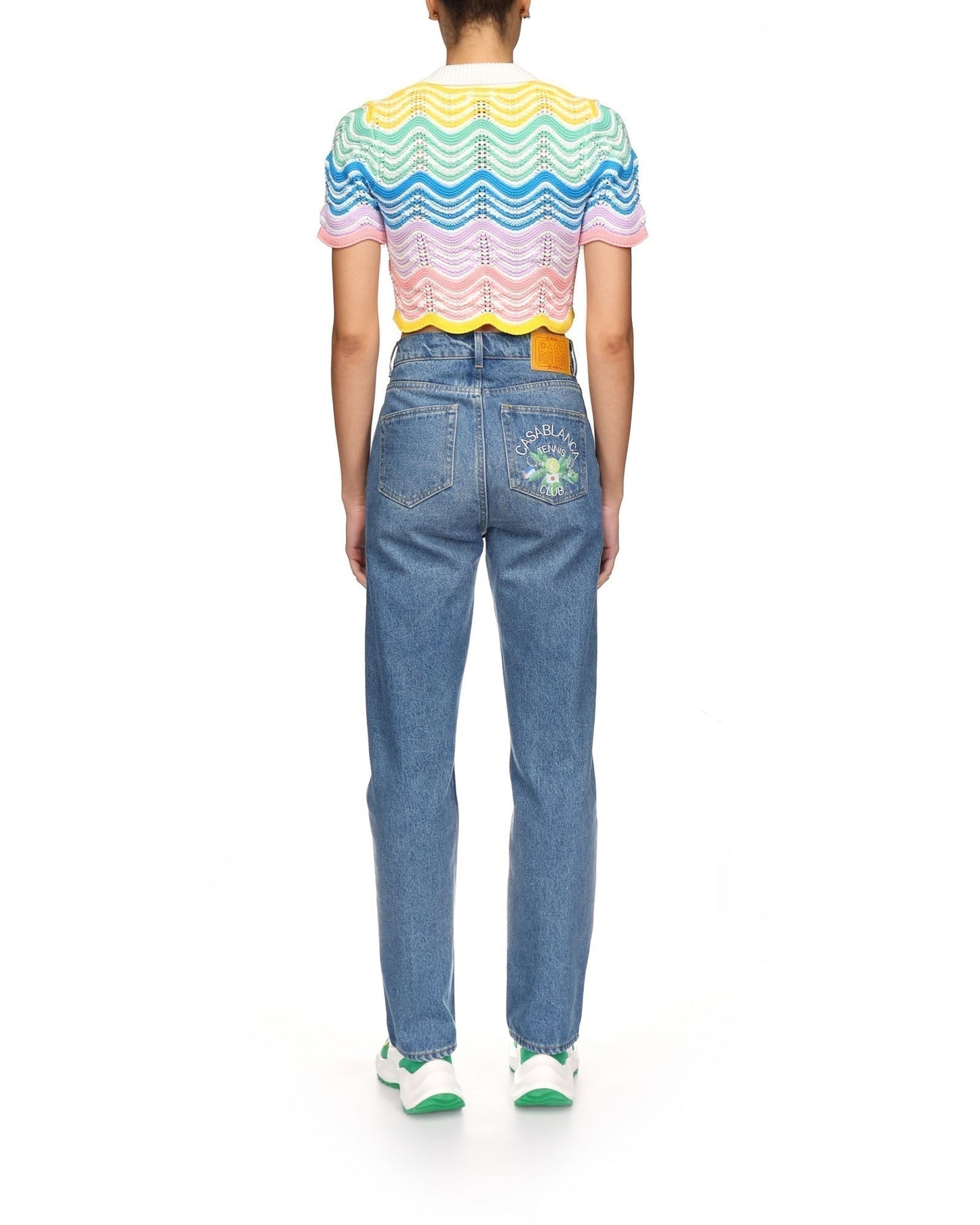 Gradient Wave Crochet Top